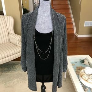 PLUS SIZE ELEGANT MOCK 2 PIECE SHIMMER PANTSUIT